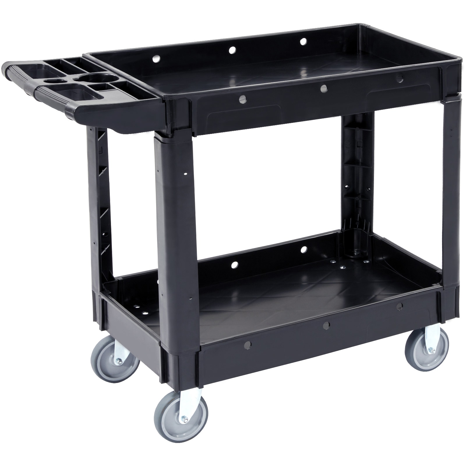 Heavy Duty Rolling Utility Cart With 2 Shelves For Workshop_voghion.com